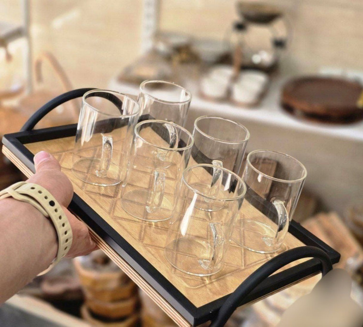 سینی چوبی پذیرایی